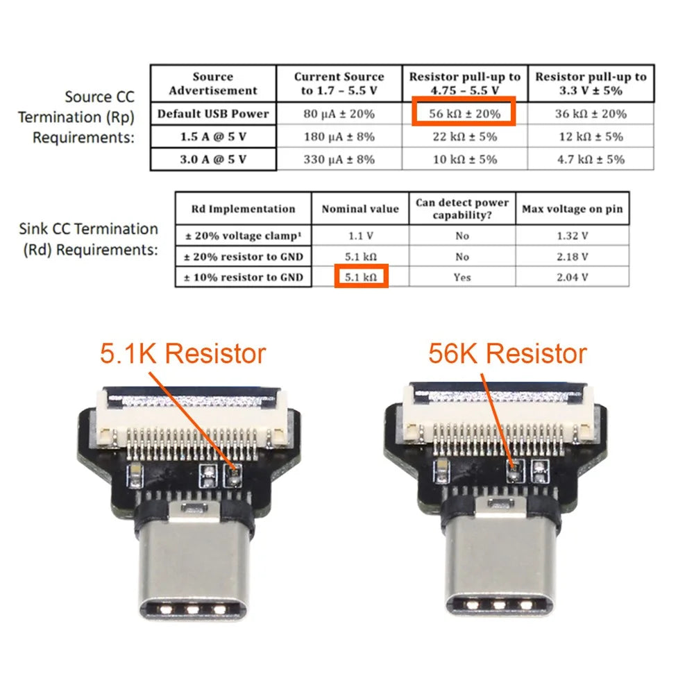 UC-019-CM CN-008-OTG / CN-009-0.13M / CN-013-MA OTG USB-C Type-C Male Host to Type-C Male Target Data Flat Slim FPC Cable - 4