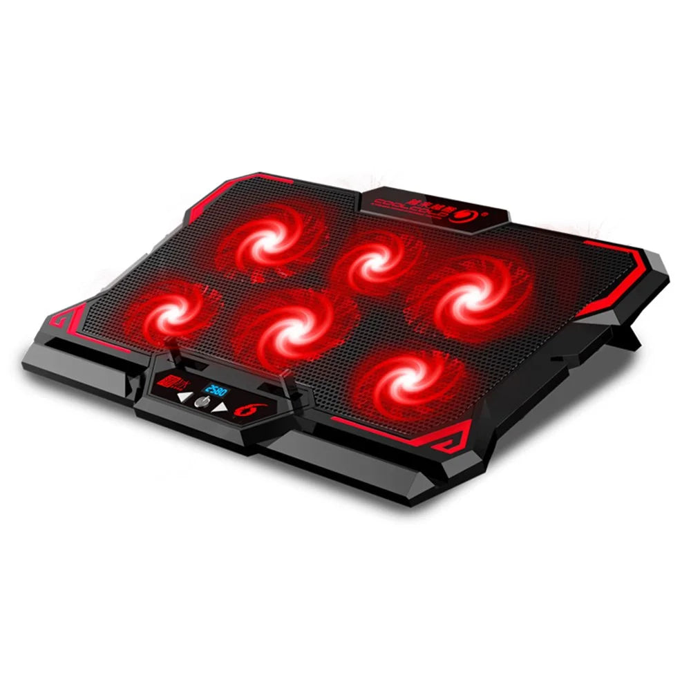 COOLCOLD Touch Control Laptop Cooling Base with 6 Fans Notebook Cooler Stand - 1