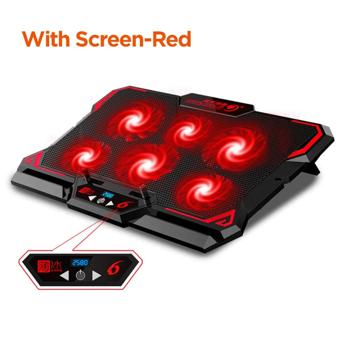 COOLCOLD Touch Control Laptop Cooling Base with 6 Fans Notebook Cooler Stand - 2