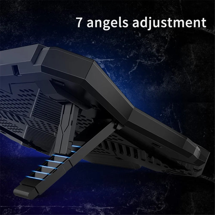 COOLCOLD Ice Magic 6 Laptop Cooling Base RGB Light Height Adjustable Notebook Cooler Stand - 3