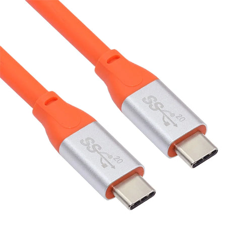 UC-033-OR-1.0M 1.0M Flexible Type-C Male to Male Cable USB4 20Gbps 100W Fast Charging Cord - 1