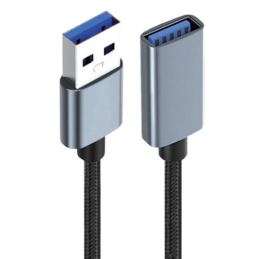 JUNSUNMAY 3m USB 3.0 Male to Female 2A Charging Data Cable 5Gbps Nylon Braided Extension Cord - 1