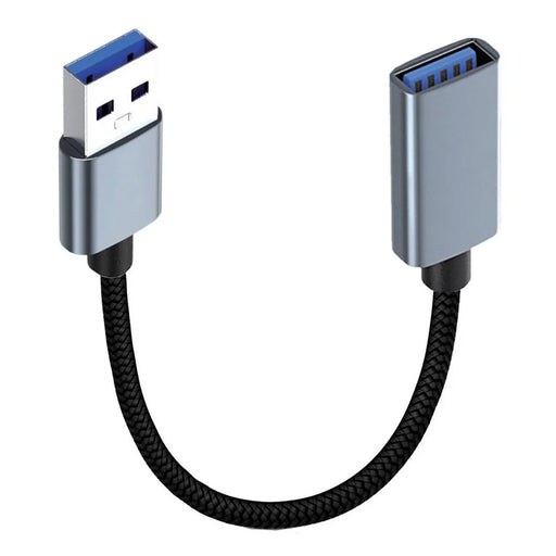 JUNSUNMAY 0.3m USB 3.0 Male to Female 2A Charging 5Gbps Data Cable Nylon Braided Extension Cord - 1