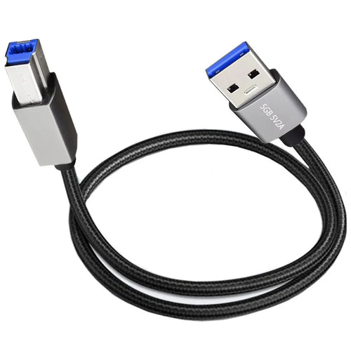 JUNSUNMAY 1m USB-A 3.0 Male to USB Type-B Male Printer Cable Computer Printing Cord - 1