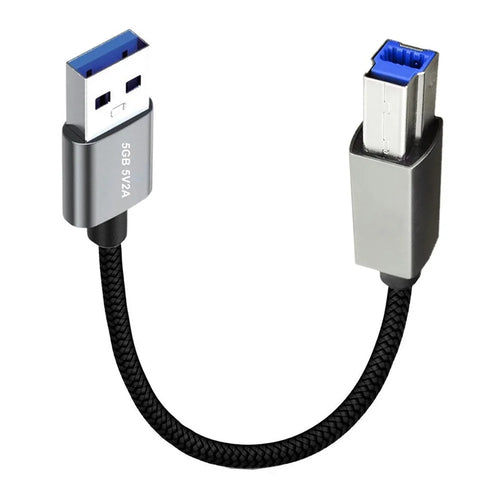 JUNSUNMAY 0.3m USB-A 3.0 Male to USB Type-B Male Printer Cable Scanner Connection Cord - 1