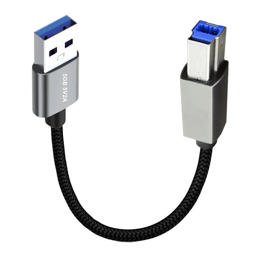 JUNSUNMAY 0.3m USB-A 3.0 Male to USB Type-B Male Printer Cable Scanner Connection Cord - 1