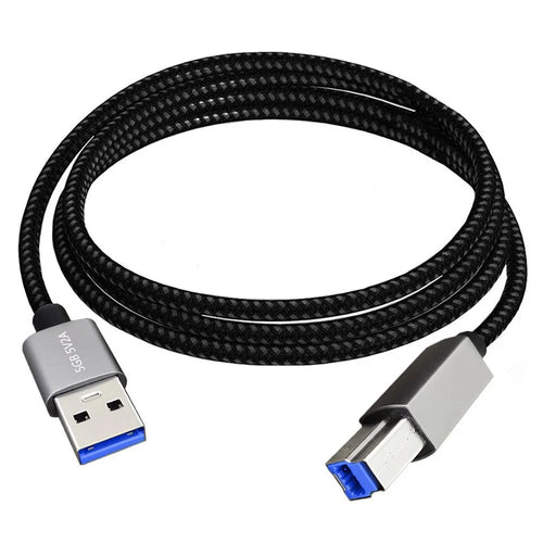 JUNSUNMAY 2m USB-A 3.0 Male to USB Type-B Male Printer Data Cable Connection Cord - 1
