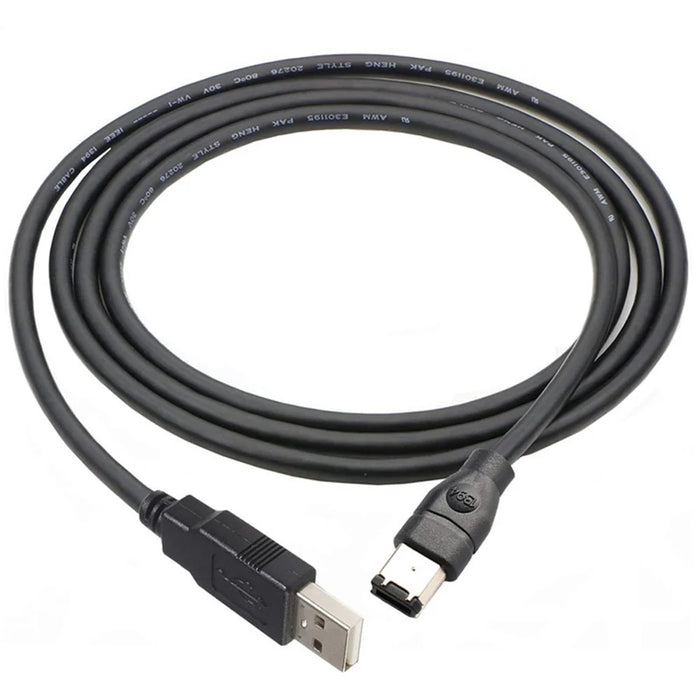 JUNSUNMAY 3m 480Mbps Firewire IEEE 1394 6 Pin Male to USB 2.0 Male Adapter Converter Cable - 4