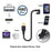UC-023-OS 1m USB2.0 Type A to Type C Opposite U Shape Back Angled 480Mbps Power Data Cable - 3