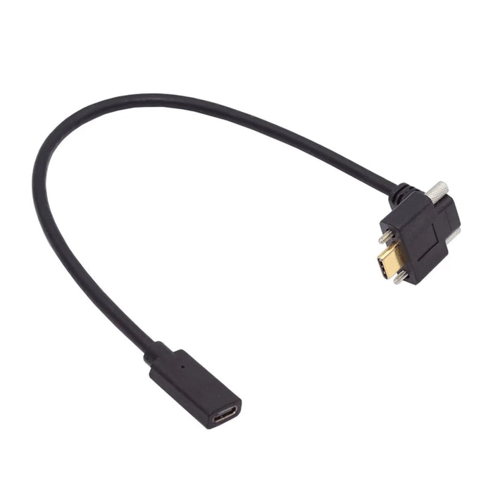 UC-041-UP 0.3m USB 3.1 Type C Up Angled Male to Female Extension Data  Screw Locking Cable - 2