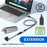 UC-041-UP 0.3m USB 3.1 Type C Up Angled Male to Female Extension Data  Screw Locking Cable - 7