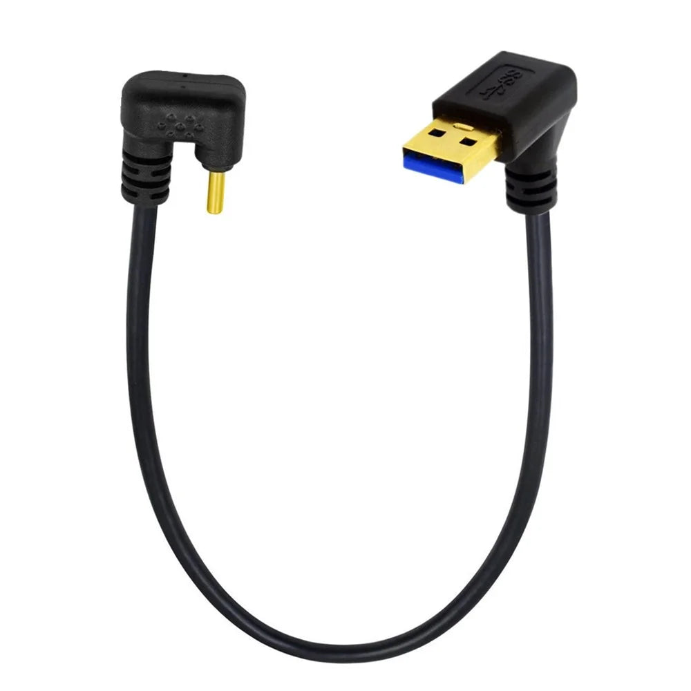 UC-101-DN 0.3m USB3.0 Type-A to USB-C Power Data Cable 90-degree Down Opposite U Shape Type - 2