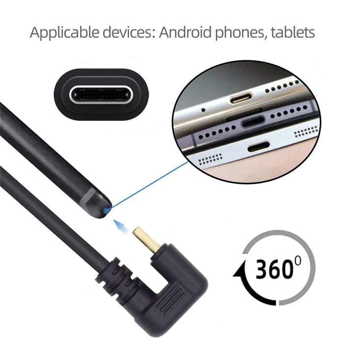 UC-101-LE 0.3m 5Gbps USB3.0 Type-A to Type-C Opposite U Shape 90-degree Left Angled Cable - 5