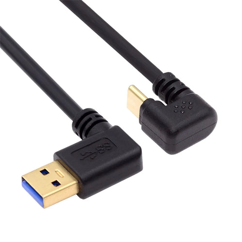 UC-101-RI 30cm USB3.0 Type-A to Type-C Male to Male 5Gbps Data Cable U-Shape USB-C Cord - 1