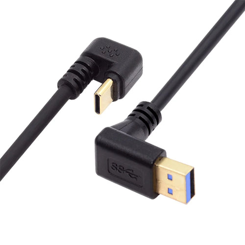 UC-101-UP 30cm USB3.0 Type-A Male to Type-C Male 5Gbps Data Cable Opposite U-Shape USB-C Cord - 1