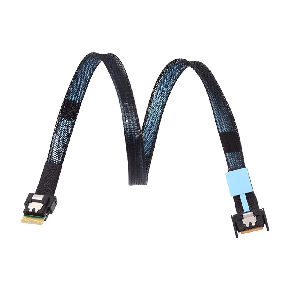 SF-078 50cm MCIO PCI-E 4i 38Pin Male to SFF-8654 Slimline 4X Adapter Cable Cord - 2