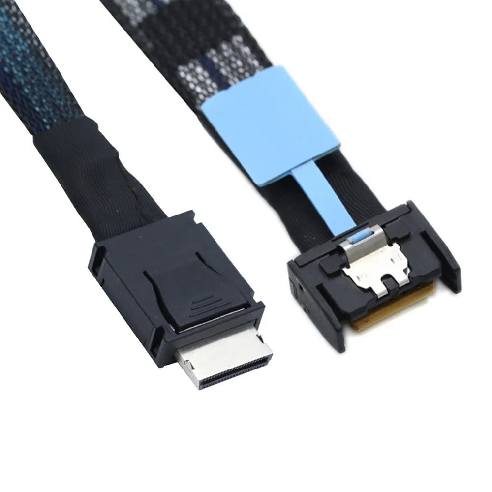 SF-077 50cm PCI-E MCIO 38Pin Male to SFF-8611 Oculink 4X Extender Cord - 1