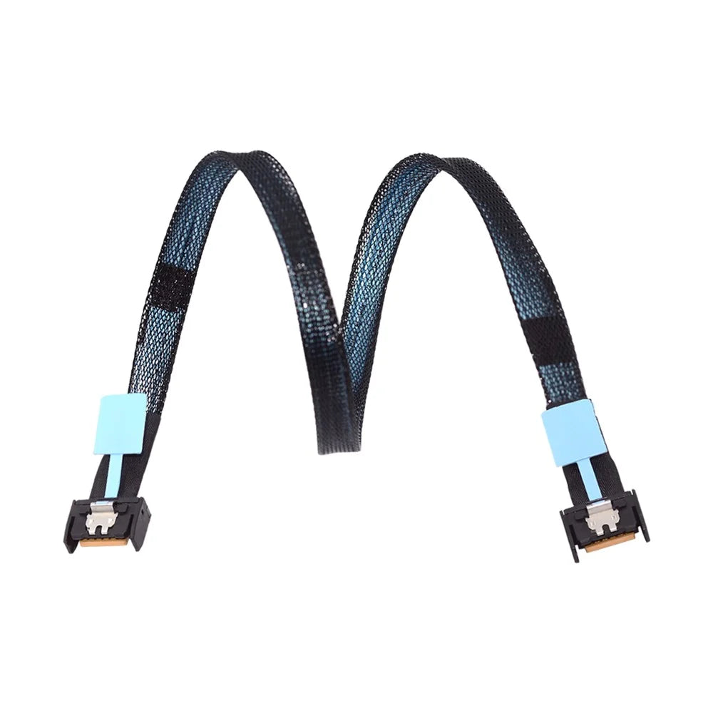SF-079 50cm MCIO PCI-E 4i 38Pin Male to MCIO 38Pin Male Adapter Extender Cable - 2