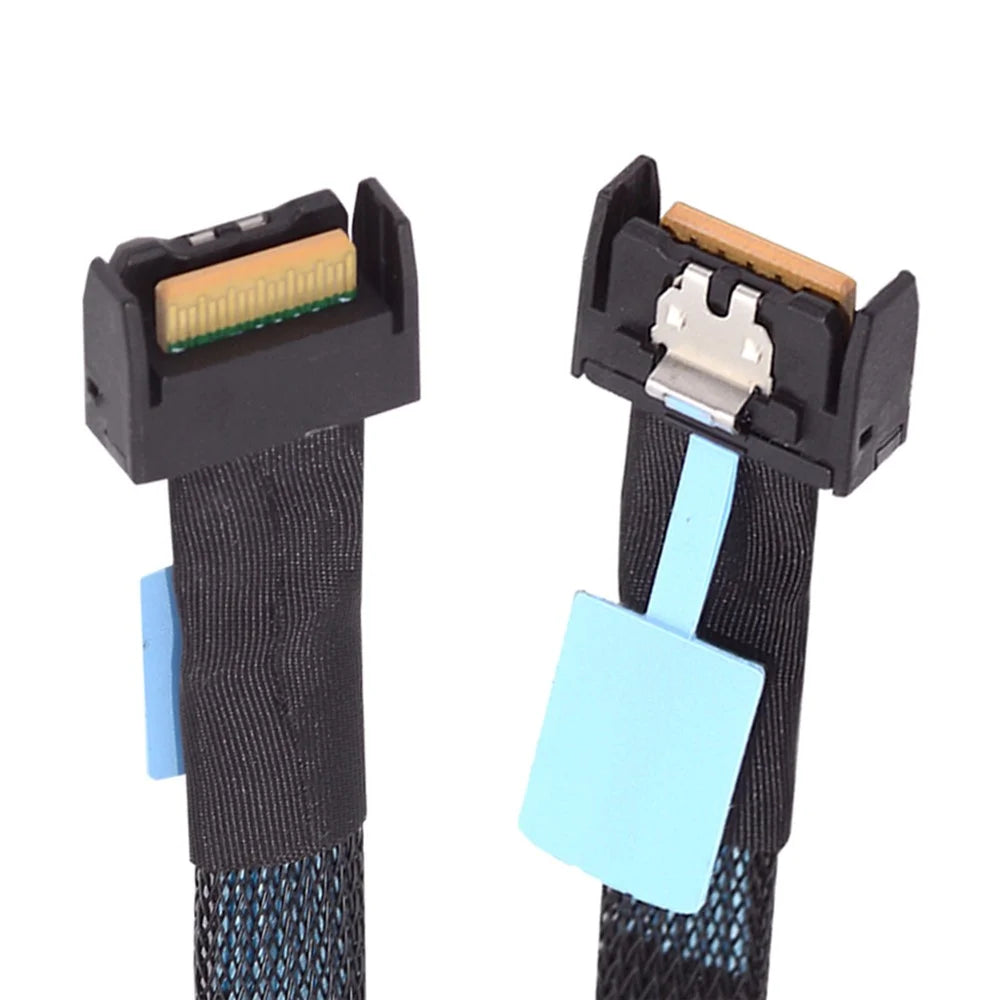 SF-079 50cm MCIO PCI-E 4i 38Pin Male to MCIO 38Pin Male Adapter Extender Cable - 5