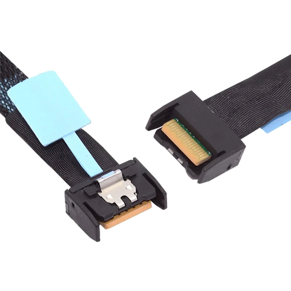 SF-079 50cm MCIO PCI-E 4i 38Pin Male to MCIO 38Pin Male Adapter Extender Cable - 7