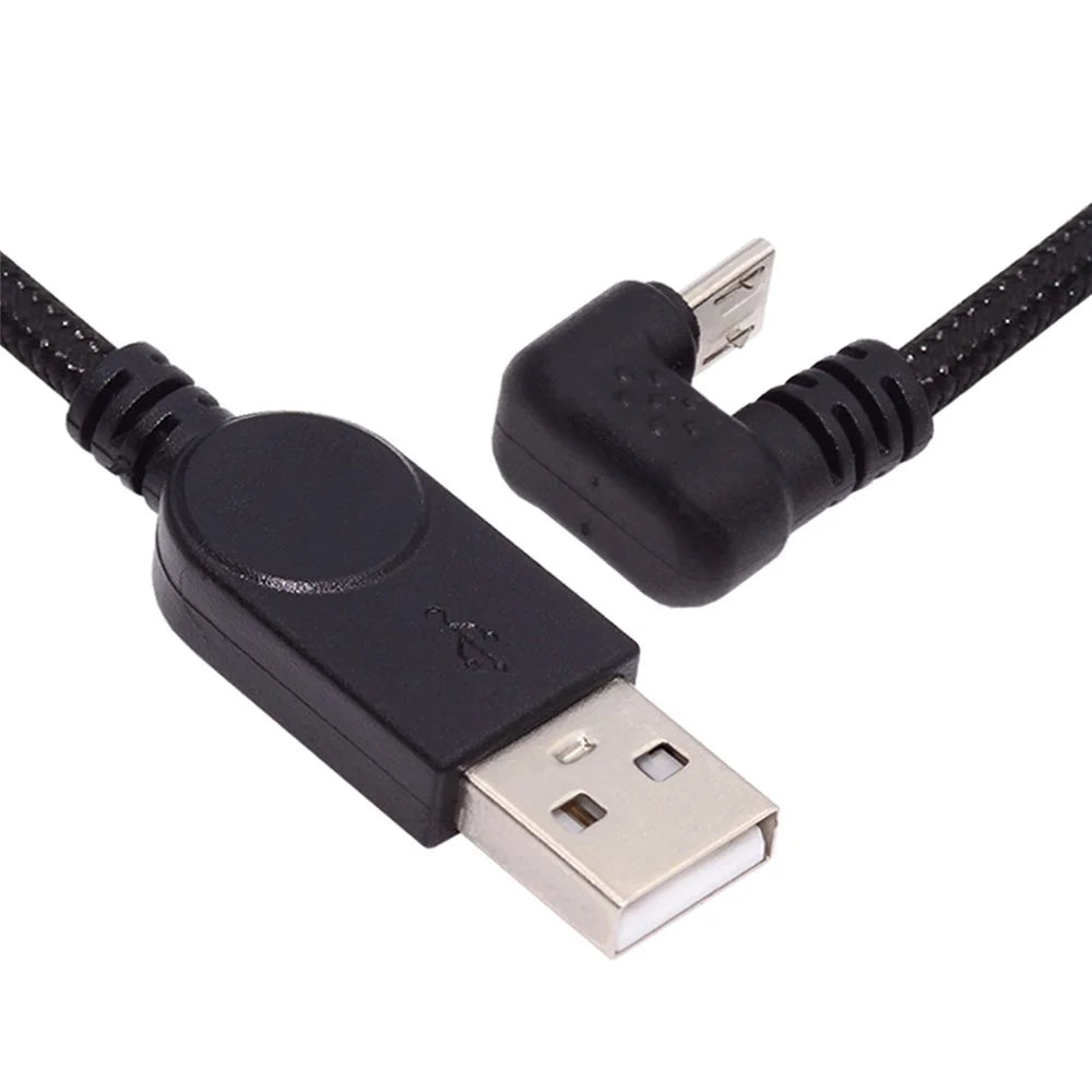 U2-089-OS 1.5m USB2.0 to Micro USB Data Cable 480Mbps U-Shape Angled Micro Power Cable - 1