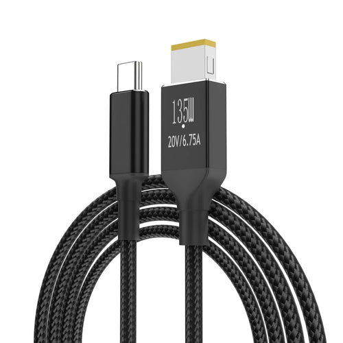 For Lenovo Computer 135W Type-C to Square Power Charging Cable 1.8m Charger Cord - 1