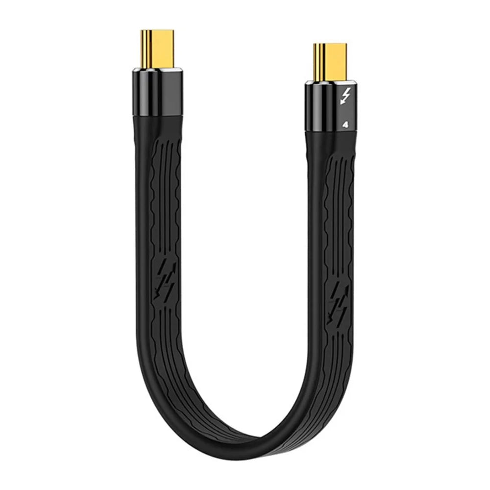 22cm Thunderbolt 4 Type-C Male to Male Cable PD 100W FPC Flexible Charging Data Cable - 1