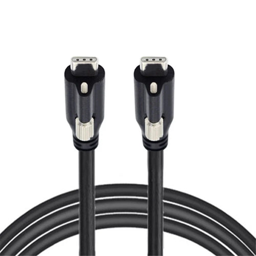 UC-047-1.2M USB 3.1 Type-C Locking Connector to USB 3.1 Type-C Cable for Camera with Panel Mount Screw - 1