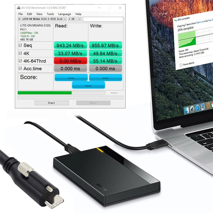 UC-047-1.2M USB 3.1 Type-C Locking Connector to USB 3.1 Type-C Cable for Camera with Panel Mount Screw - 3