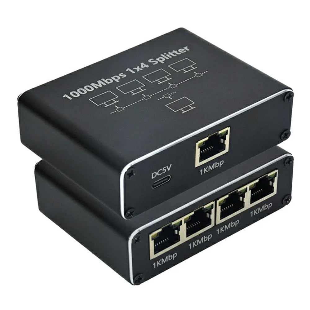 RJ45 Ethernet Splitter 1 to 4 Gigabit High Speed 1000Mbps Network Adapter - 2