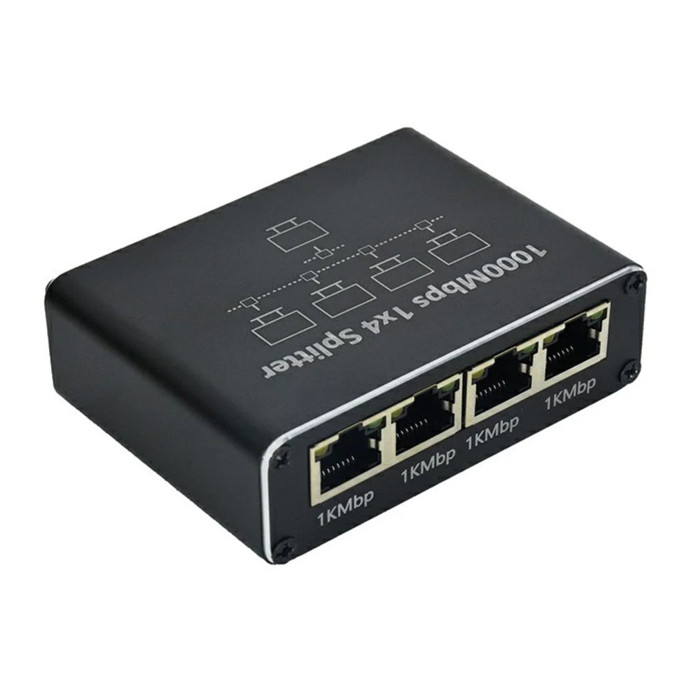 RJ45 Ethernet Splitter 1 to 4 Gigabit High Speed 1000Mbps Network Adapter - 7