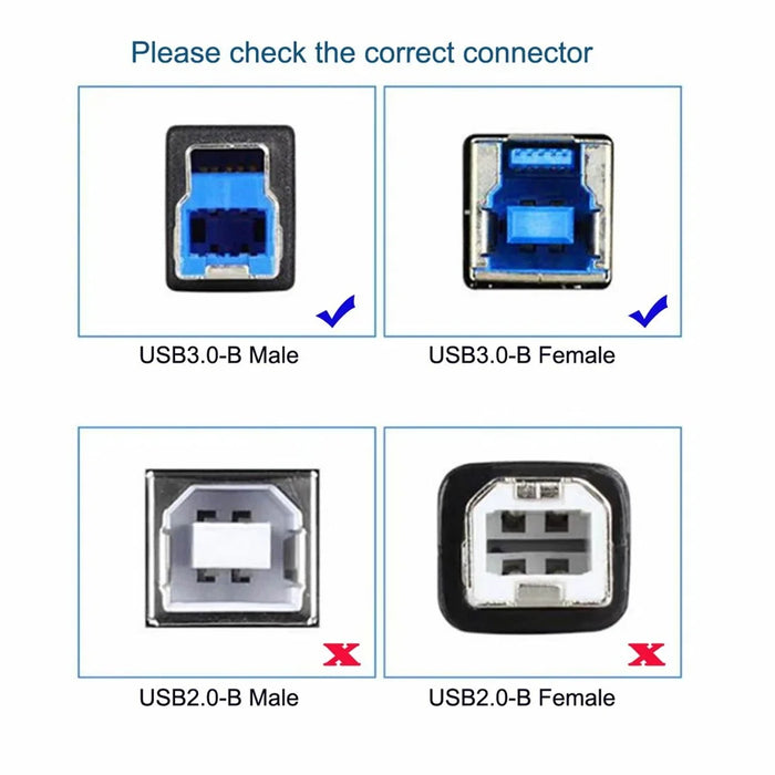 U3-087 5Gbps USB 3.0 Type-B Female to USB3.0 Micro-B Male Extension Cable for Disk SSD Camera Data 30cm - 5
