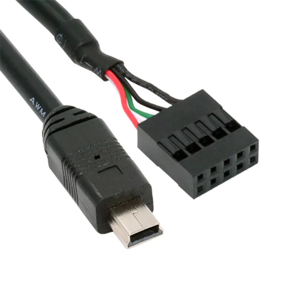 U2-018-MN 50cm USB 2.0 Motherboard 9Pin to Mini USB 5Pin Cable for Mini Monitor Sensor Panel Camera - 1