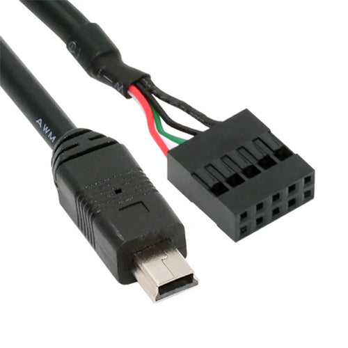 U2-018-MN 50cm USB 2.0 Motherboard 9Pin to Mini USB 5Pin Cable for Mini Monitor Sensor Panel Camera - 1