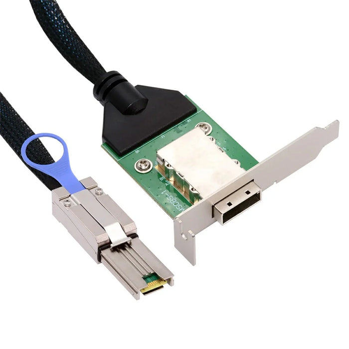 SF-083-26PIN 0.5m External Mini SAS SFF-8088 Male to Female Extension Cable - 1