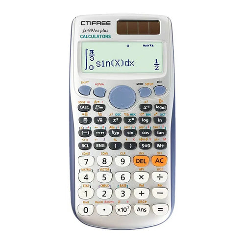 CTIFREE Scientific Calculator with LCD Display for Students 417 Functions Matrix Complex Number Equation Solver - Silver - 1