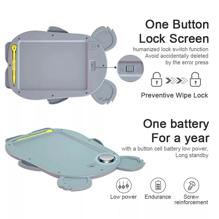 8.5 Inch Color LCD Writing Tablet Cartoon Mouse Shaped Kids Doodle Handwriting Board Children Learning Toy Drawing Pad with One-key Lock Screen Function - 5