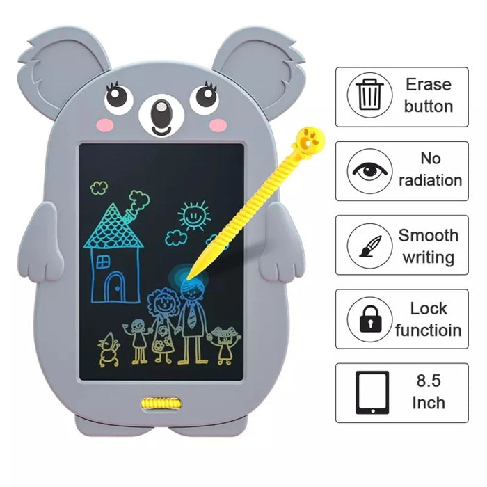 8.5 Inch Color LCD Writing Tablet Cartoon Mouse Shaped Kids Doodle Handwriting Board Children Learning Toy Drawing Pad with One-key Lock Screen Function - 6