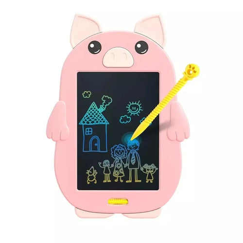 Cute Pig Shaped Children 8.5 Inch LCD Writing Tablet Kids Drawing Pad Handwriting Writing Board for Home School - 1