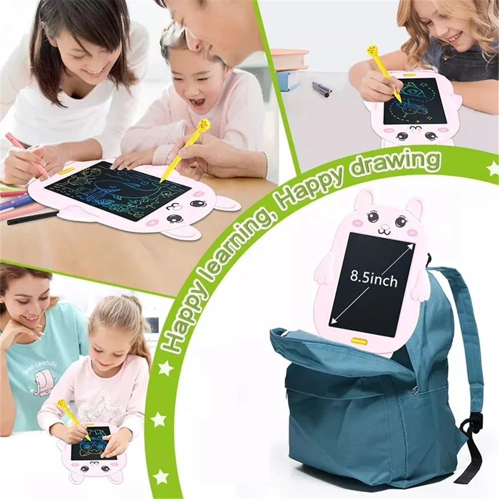 Rabbit Shaped Kids 8.5 Inch LCD Drawing Pad Toddler Boys Girls Doodle Writing Tablet Handwriting Board with Lock Function One-click Erase - 2
