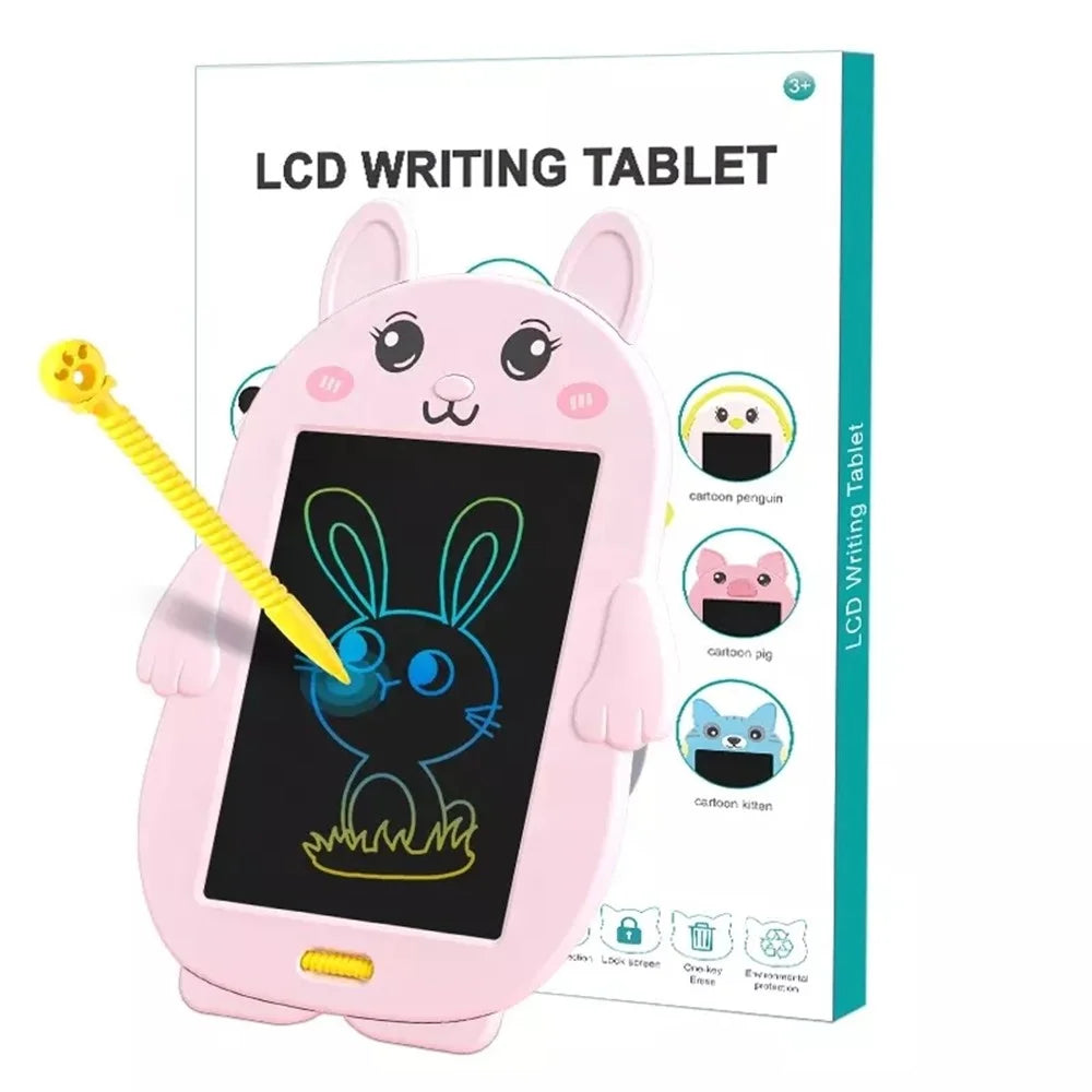 Rabbit Shaped Kids 8.5 Inch LCD Drawing Pad Toddler Boys Girls Doodle Writing Tablet Handwriting Board with Lock Function One-click Erase - 7