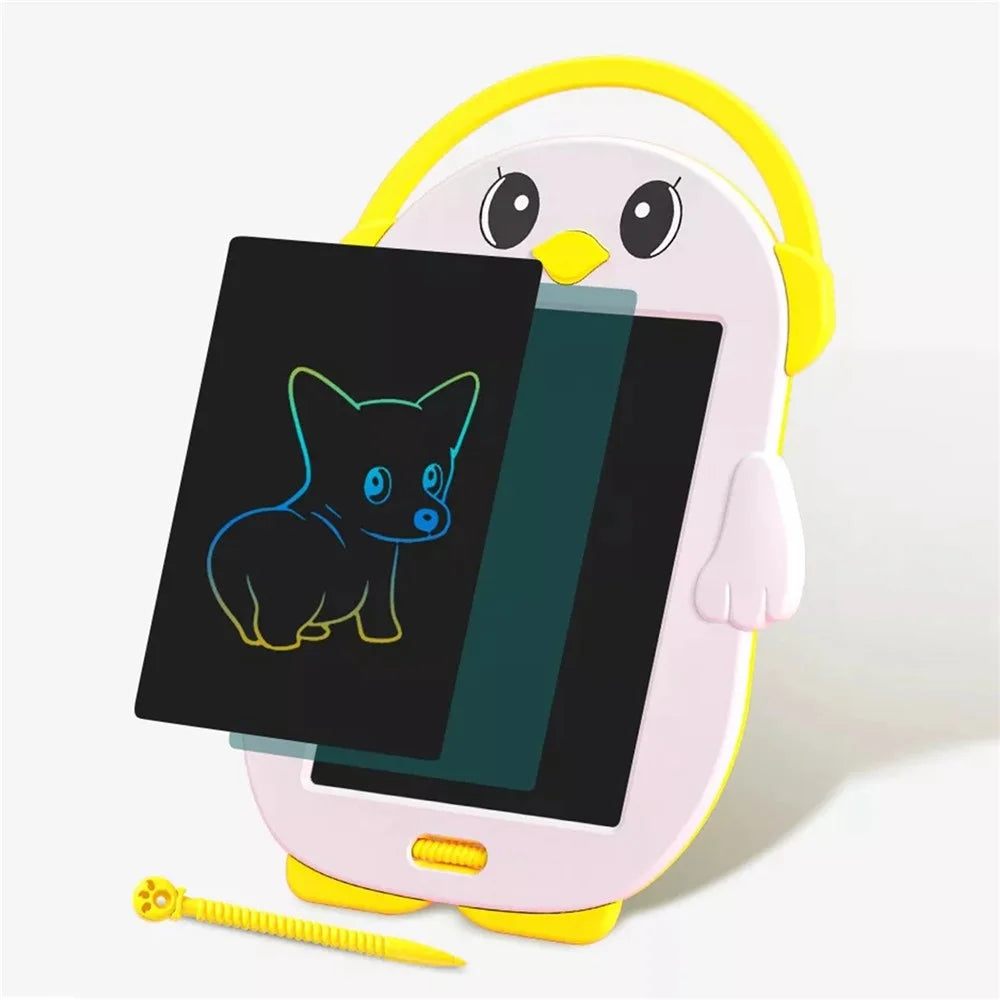 Children Penguin Shaped Doodle 8.5 Inch LCD Writing Tablet Kids Learning Handwriting Board Home School Drawing Pad - 2
