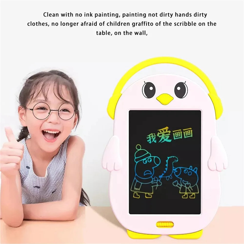 Children Penguin Shaped Doodle 8.5 Inch LCD Writing Tablet Kids Learning Handwriting Board Home School Drawing Pad - 5