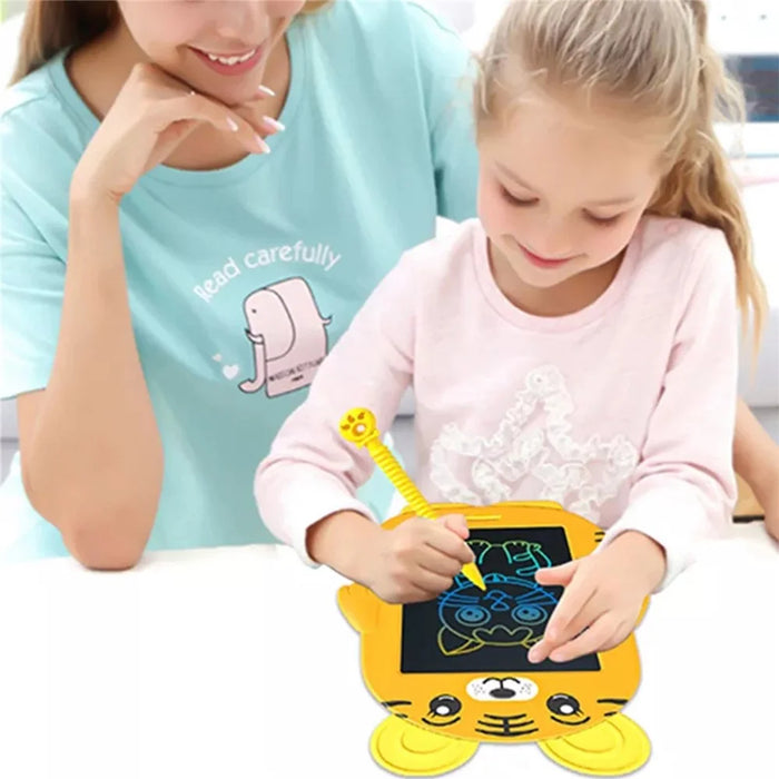 Tiger Shaped Kids 8.5 Inch LCD Drawing Pad Toddler Boys Girls Doodle Writing Tablet Handwriting Board with Lock Function One-click Erase - 2