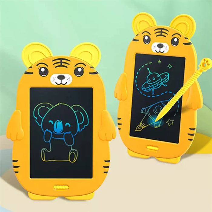 Tiger Shaped Kids 8.5 Inch LCD Drawing Pad Toddler Boys Girls Doodle Writing Tablet Handwriting Board with Lock Function One-click Erase - 5