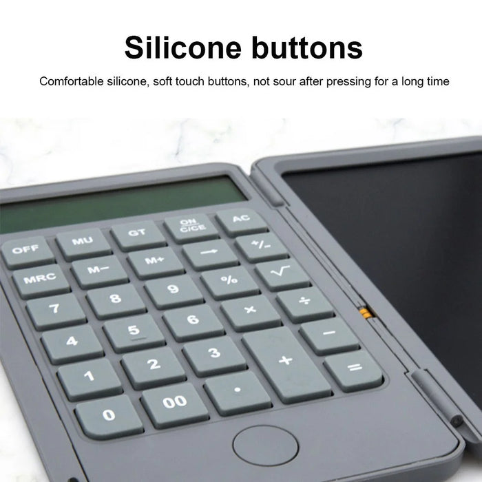 Multifunction 12-Digit Calculator LCD Writing Tablet Handwriting Drawing Tablet Notepad with One-key Lock Screen Function for Office, School, Business - 6