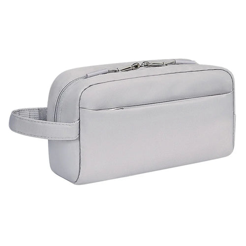 SM19 Electronic Organizer Travel Accessories Bag Waterproof for Power Bank Charging Cords, Size L - Grey - 1