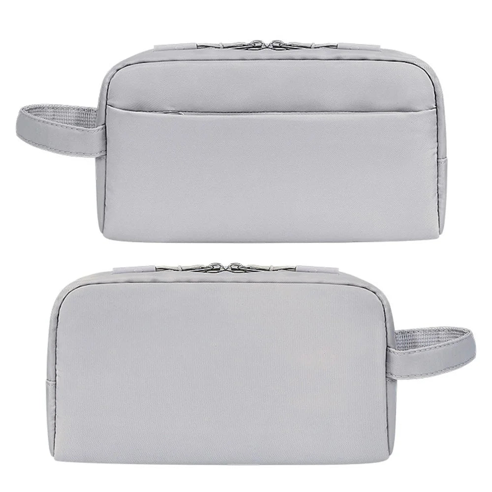 SM19 Electronic Organizer Travel Accessories Bag Waterproof for Power Bank Charging Cords, Size L - Grey - 2