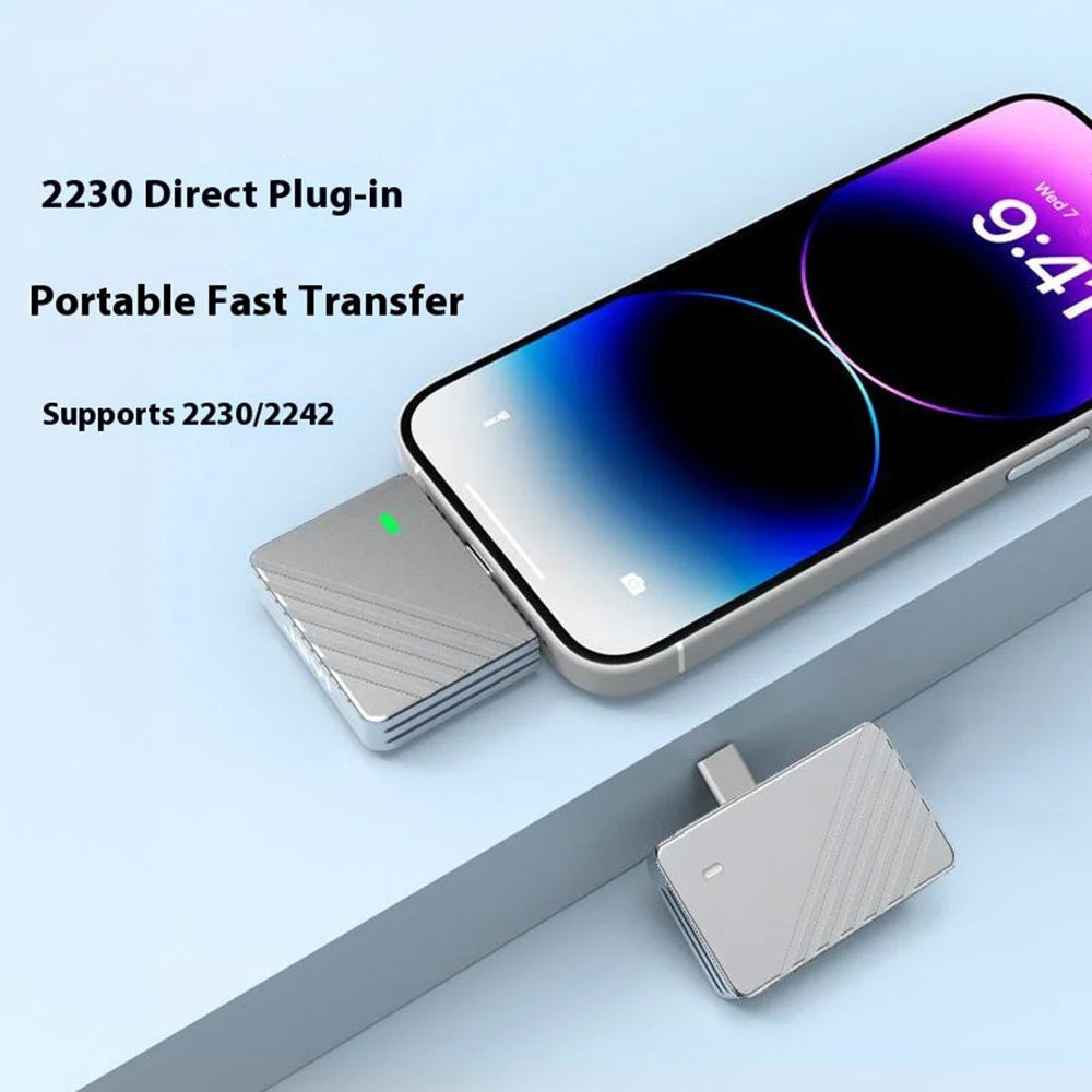 JEYI M.2 NVMe SSD Enclosure USB 3.1 Gen2 Type-C Portable Solid State Drive External Case - i9 Linglong 2230C - 2