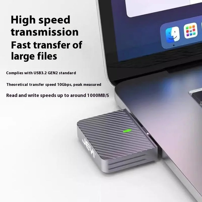 JEYI M.2 NVMe to USB 3.2 Gen2 SSD Enclosure Magnesium Aluminum Alloy Case Support 4TB Solid State Drive - 4